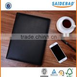 Dongguan factory direct Multi-function file folder with memo pad, High quality pu leather portfolio with customized logo