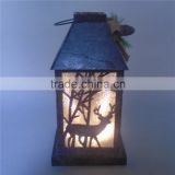Wood led lighted lantern for Christmas