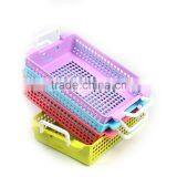 Multi-color Big Size Smile Face Plastic Storage Basket thumbnail-2