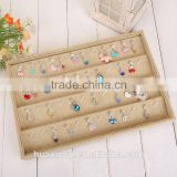 wholesale high quality wooden linen earrings tray
