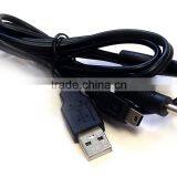 1.2m Dual 2 in 1 Charge & Data USB Cable For SONY PSP 1000 2000 3000 / PS3 Controller Usb Cable thumbnail-3
