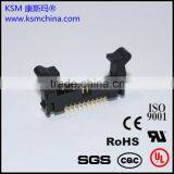 Shrouded Header Small Latch 2.0mm V/T Black 10~50pin