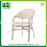 Made in china stable non-wood aluminum teslin bamboo dining chair