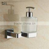 New Design ECO-friendly Shower Room Chrome Furface Square Zinc Alloy Bathroom Sanitary Items Soap Dispenser
