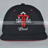 Guangzhou Hat Factory Professional Custom 100% Wicking Performance Polyester/black/embroidery Logo/flat Brim Hat