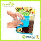 New Grilled Green Rectangular Shape Silicone Swiss Cake Mat Chocolate Rolls Sushi Mold Pizza Baking Pan Dough Roller For Baking thumbnail-1