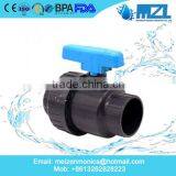 Hot Customized Upvc Pvc Double Union Plastic Pvc Ball Valve With Blue Handle thumbnail-2