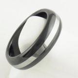 Black Zirconia Ceramic Jewelry Ring For Couple , Ceramic Wedding Ring thumbnail-1