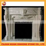 Chinese Carved Marble Stone Fireplace for Construct Decoration thumbnail-2