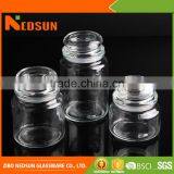 Clear Different Size Glass Candle Jar With Lid thumbnail-1