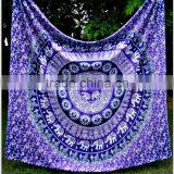 Home Decoration Indian Printed Tapestry Wholesale Mandala Elephant thumbnail-1