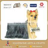 13.5 Inch Resin Realistic Animal Home Decoration Welcome Dog Statue thumbnail-6