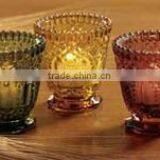 Carving Glass Canle Holder / Colored Candle Holder thumbnail-1