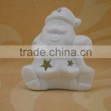Santa Claus Shape Ceramic Christmas Figurine With LED Light for Porcelain Fire thumbnail-4