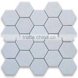 MM-CV257 Best Quality Livingroom Decoration Natural Stone Grace Thassos White Marble Hexagonal Mosaics Tiles thumbnail-2