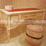 French Style Rose Carving Unique Wooden Kids Study & Drawing Table for Girls - BF07-70038DK thumbnail-1