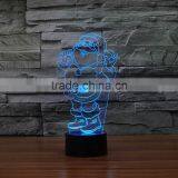 Best Selling High Quality 3D Illusion Light Santa Claus Shape A Great Night Light USB Power For Kids As Chirstmas Gift thumbnail-5