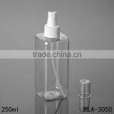 250ml Spray Bottle Skin Care Container PET Plastic Square 250ml Spray Bottle thumbnail-3