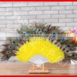 professional peacock feather fan for dancing