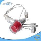 Rose Shape Car Charger With Diffrerent Mobile Phone Plugs thumbnail-1