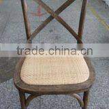 Cross-Back Light Brown Oak Banquet Party Chair thumbnail-1