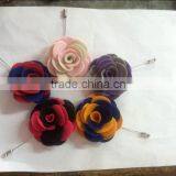 Fabric Rose Flower Lapel Pin thumbnail-1