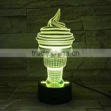 UCHOME 3d Light Model Ice Cream 3d Illusion Table Lighting Lamp thumbnail-3
