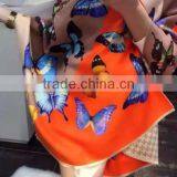 Custom Digital Printed Chiffon Square Scarf Silk Scarf, 100% Silk Scarf, Chinese Silk Scarf thumbnail-4