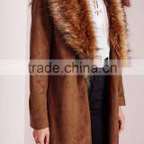 Best Selling High Quality Lady Faux Suede Oversized Winter Coat 2016 thumbnail-5