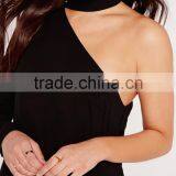 Best Selling Black Sexy One Shoulder Blouse New Designs thumbnail-5
