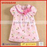 Branded Mom and Bab Printed Girls Dresses for Wholesale 100% Cotton thumbnail-1