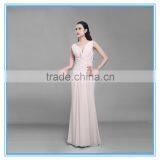 Wholesale Deep V Chiffon Modern Handmade Pleated Long Evening Dress thumbnail-5