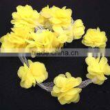 Handmade Multicolor Chiffon Tulle Flower Wholesale Chiffon Fabric Flowers for Girl Dresses or Wedding Decoration thumbnail-2