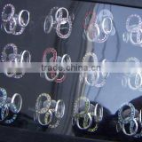olimpic games 5 hoop style fingering/new design alloy finger ring/fashion crystal stone ring