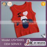 Latest High Quality Infant Knitted Sleeveless Vest Pink Cartoon Baby Waistcoats thumbnail-5