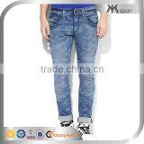 Man Blue Washed Mid Rise Skinny Fit Denim Jeans Mens Blank Denim Jeans thumbnail-1