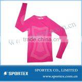 OEM High Quality Ladies seamless Compression Top / High quality compression base layer / Seamless sportswear