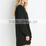 Latest Oversized Knotted Hem Crewneck Sweatshirt Women Sweatshirt Dresses thumbnail-3