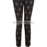 Cool Pattern Printed Hot Girt Sexi Photo Slim Fit Cigarette Harem Pants thumbnail-6