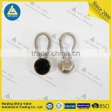 Removable Metal Button Collar Extenders With Spring for Shirts/jeans/trousers With Black Crystal Mounted thumbnail-4
