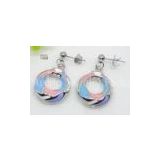 New styles round shape Stainless Steel Enamel and Epoxy Earrings suppliers