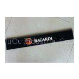 Black Soft Pvc Bar Mat With Custom 3D Logo , Personalised Bar Mats
