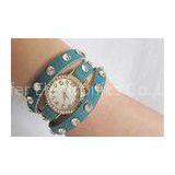 Punk Style Leather Strap Watch Custom Wrap Around Wrist Watch