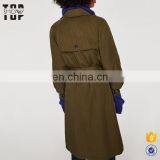 Oem Ladies Trench Coat With Lapel Collar Loose Fit Trench Coat for Women thumbnail-4