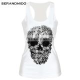 Hot selling 3D Printing Wholesale Sexy skull Women Tank Top