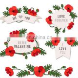 Removable wall stickers for Valentine's day