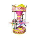 Zhongshan Amusement Theme Park Equipment Merry go Round, 3 Seat Revolving Horse Carousel Mini Kiddie Rides Earn Money thumbnail-5
