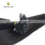 pre bonded hair extension double drawn V tip hair extension