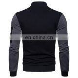 Custom Oversized Chevron Cardigan Knitted For Men Fashion Stand Collar Jacket thumbnail-4