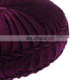 Pumpkin Shaped Circle Round Velvet Purple Wrinkle Cushion Floor Pillow Seat Cushions Chair Pads for Living Room Sofa Deco thumbnail-5